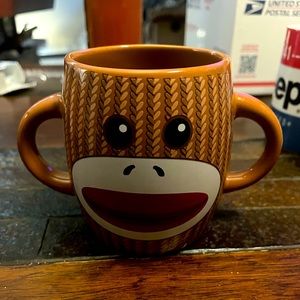 Sock Monkey Mug - Double-Handled - like New Condition - Galerie USA